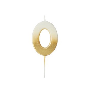 Hootyballoo - Gold Ombre Number Candle