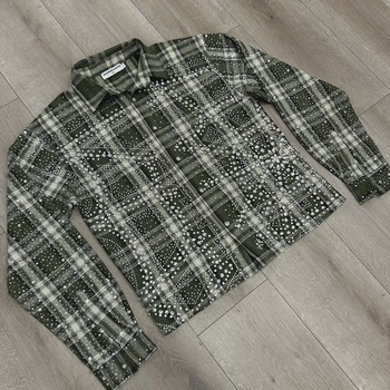 Vale Forever "Campfire" Rhinestone Flannel Shirt • Pre-Owned [9452] - view 4
