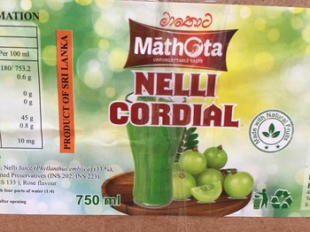 Mathota Nelli Cordial 750ml