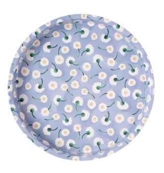 EMMA BRIDGEWATER BLUE DAISY ROUND METAL TRAY