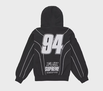 Supreme Fox Racing Zip Up Hooded Sweatshirt Black  • Brand New [2523] - view 2