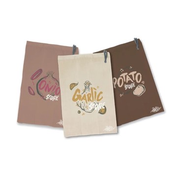 GREEN GROCER SET OF 3 VEGETABLE STORAGE BAGS