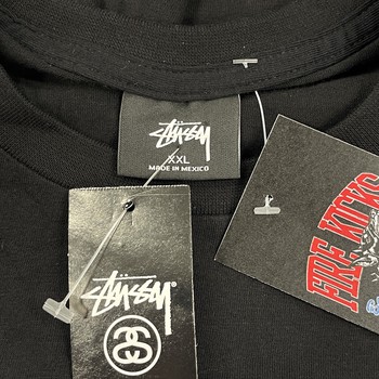 Stussy Graphic Stripe Logo T-Shirt Black - view 3
