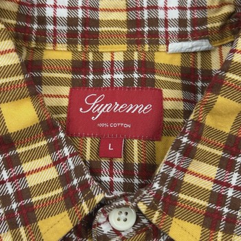 Supreme Printed Plaid Flannel Work Shirt • Pre-Owned [2546] - view 3