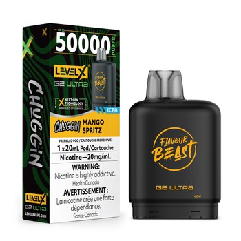 Level X Flavour Beast G2 Ultra 50K Pods Level X Flavour Beast Chuggin' G2 Ultra 50k - Mango Spritz Iced