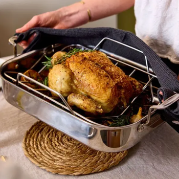 STELLAR TRI-PLY STAINLESS STEEL ROASTER WITH RACK