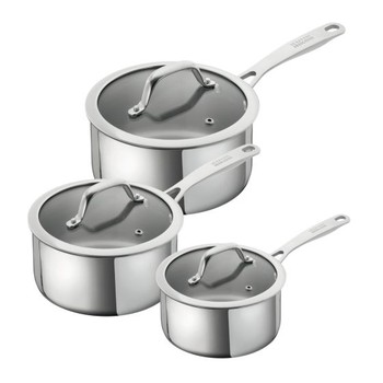 KUHN RIKON ALLROUND STAINLESS STEEL SAUCEPAN SET - 3 PIECES