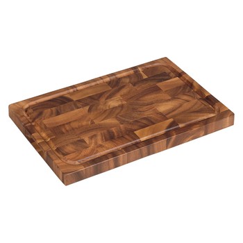 ACACIA WOOD END GRAIN BOARD - 42CM X 28CM X 3 CM