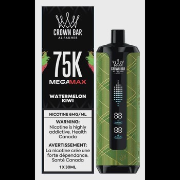 Al Fakher Crown Bar Mega Max 75K Al Fakher Crown Bar Mega Max 75K - Watermelon Kiwi