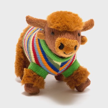 Highland Cow Soft Toy Rattle