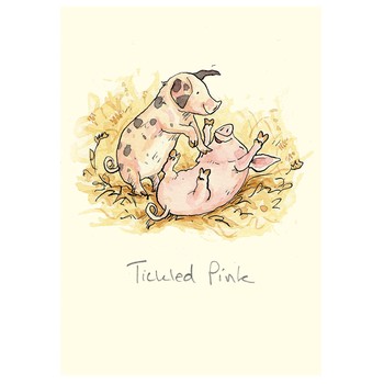 Two Bad Mice Tickled Pink Greetings Card(D)