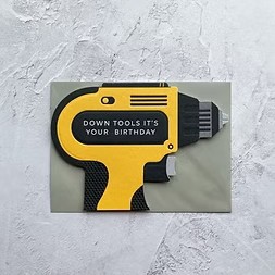 Heyyy Cards -Drill birthday die cut - greeting card-DC-004