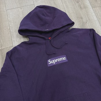 Supreme Box Logo Hooded Sweatshirt (FW23) Dark Purple • Pre-Owned [7095] - view 6
