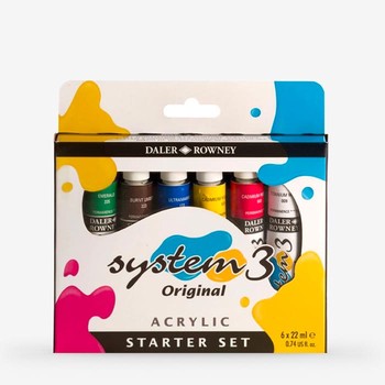 Daler Rowney - System3 Acrylic Starter Set 6x22ml - D129100005