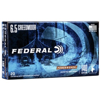 Federal Power Shok Soft Point 6.5 Creedmoor 140gr