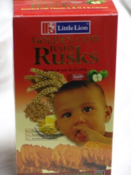 Little Lion Golden Cow Rusks Apple 100g