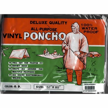 Deluxe Quality All-Purpose Vinyl Poncho