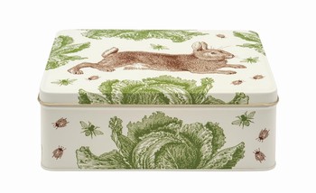 THORNBACK & PEEL RABBIT AND CABBAGE DEEP RECTANGULAR TIN