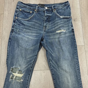 Purple Brand mid-indigo distressed skinny jeans • Pre-Owned [9109] - view 5