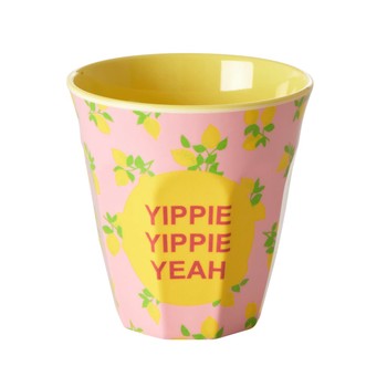 RICE MEDIUM MELAMINE CUP - LEMON PRINT