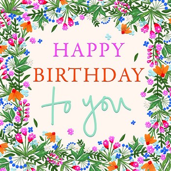 Ling Design - BDAY OPEN/Floral Frame - II1502