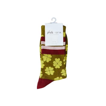 Luna Socks – Green Four Leaf Clover