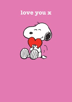 Snoopy love you X Card - SNOOP074