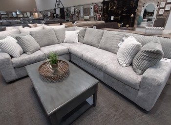 Milky Way Oster 2 pc Sectional with throw pillows
