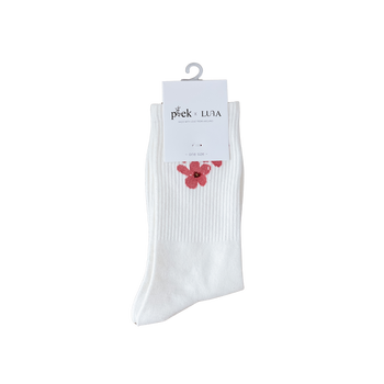 Luna Socks – Flower Power White