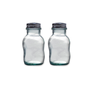 RECYCLED GLASS SALT AND PEPPER SHAKER SET