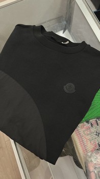Moncler Rubberised-Logo Fleece Panel Sweatshirt • Pre-Owned [1922] - view 2