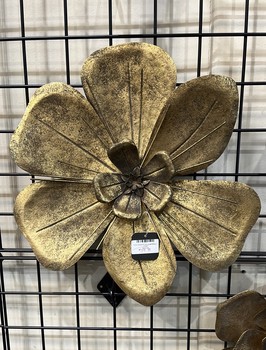 Gold Metal Flower Wall Decor