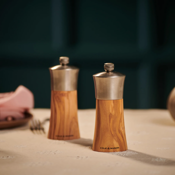 COLE & MASON 'BROMLEY' PEPPER MILL - OLIVE WOOD