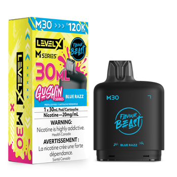 Level X Flavour Beast Gushin' Series M30 120K Pod - Blue Razz