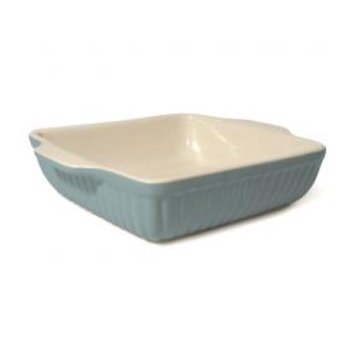 CLASSIC GLAZED SQUARE ROASTING DISH - SKY BLUE