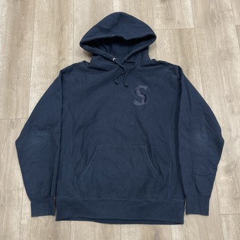 Supreme S Logo Navy Hoodie - Pre-Owned - photo 1