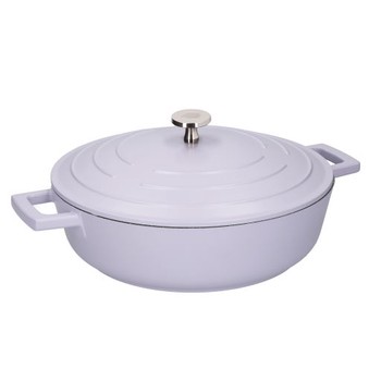 MASTERCLASS NON STICK SHALLOW CASSEROLE - 28CM/4 LITRE - LAVENDER
