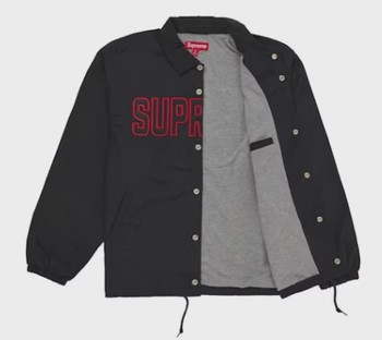 Supreme Spellout Coaches Jacket Black • Brand New [6875] - view 2
