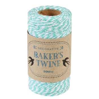 BAKER'S TWINE - TEAL  AND WHITE
