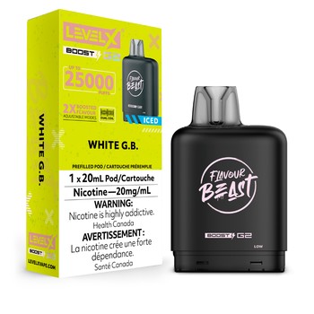 Level X Flavour Beast G2 Boost 25K Pod - White G.B Iced