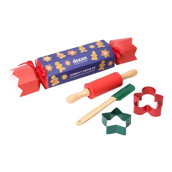 CHILDREN'S CHRISTMAS CRACKER BAKING SET
