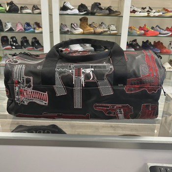Supreme Guns Embroidered Leather Duffle Bag Black • Pre-Owned [6661] - view 3