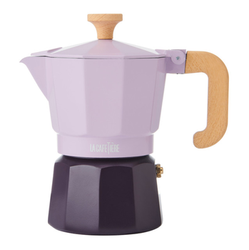 LA CAFETIERE ESPRESSO POT 3 CUP PURPLE COLOUR TWO TONE