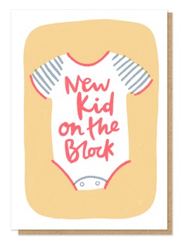 Stormy Knight - New Kid letterpress card - P&P057