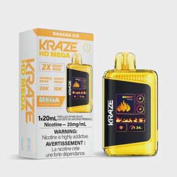 Kraze HD Mega 20K Kraze HD Mega - Banana Ice