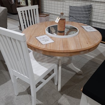 Norah Natural White 3 Piece Pedestal Set
