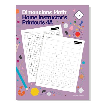 Dimensions Math Home Instructor's Printouts 4A