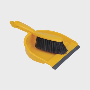 Dustpan & Brush Set Yellow (T)