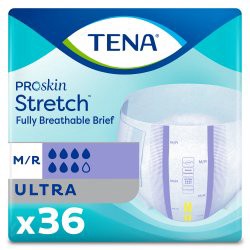 BRIEF, TENA STRCH ULTR MED/REG(36/BG 2BG/CS) SCAPER-67802