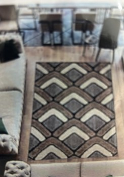 5D Shaggy Rug 6414  5x8 Sand